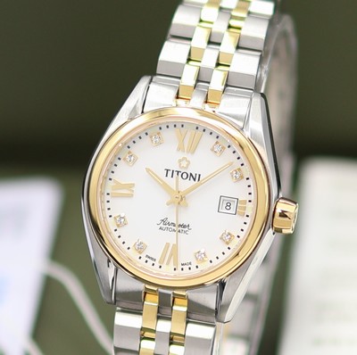 27133000a - TITONI Airmaster ungetragene Damenarmbanduhr Referenz 23909 SY-063, Schweiz, Automatik, ...