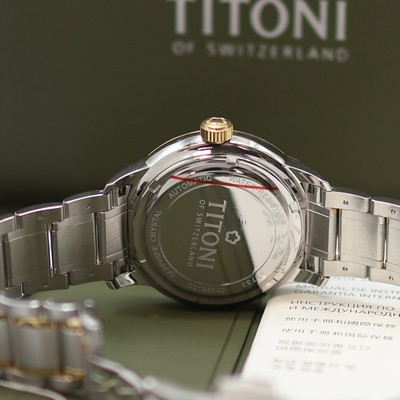 27133004d - TITONI Airmaster ungetragene Herrenarmbanduhr Referenz 83733 SY-561, Schweiz, Automatik, ...