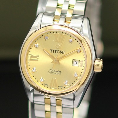 27133243a - TITONI Airmaster ungetragene Armbanduhr Referenz 23909 S4-064, Schweiz, Automatik, z. T. ...