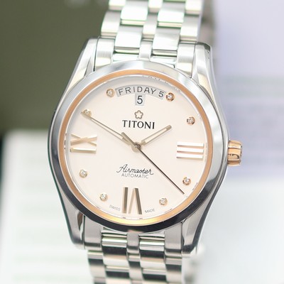 27133283a - TITONI Airmaster ungetragene Herrenarmbanduhr Referenz 93808 SRG-616, Schweiz, ...