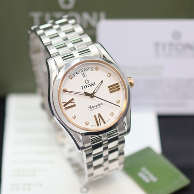 27133283b - TITONI Airmaster ungetragene Herrenarmbanduhr Referenz 93808 SRG-616, Schweiz, ...