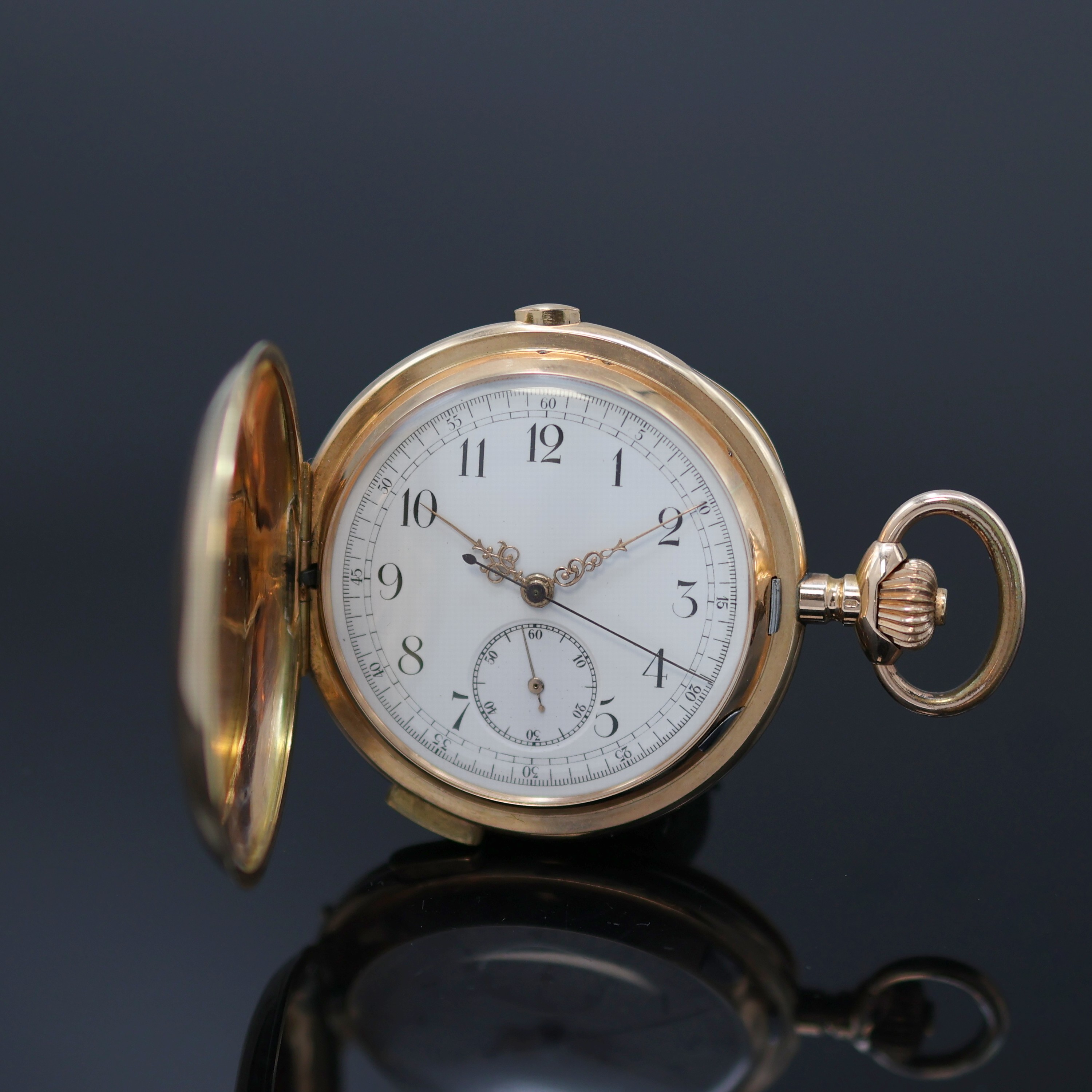 Image 27133300 - A. LUGRIN Herrensavonette mit 1/4 Stundenrepetition und Chronograph in RoseG 585/000, ...