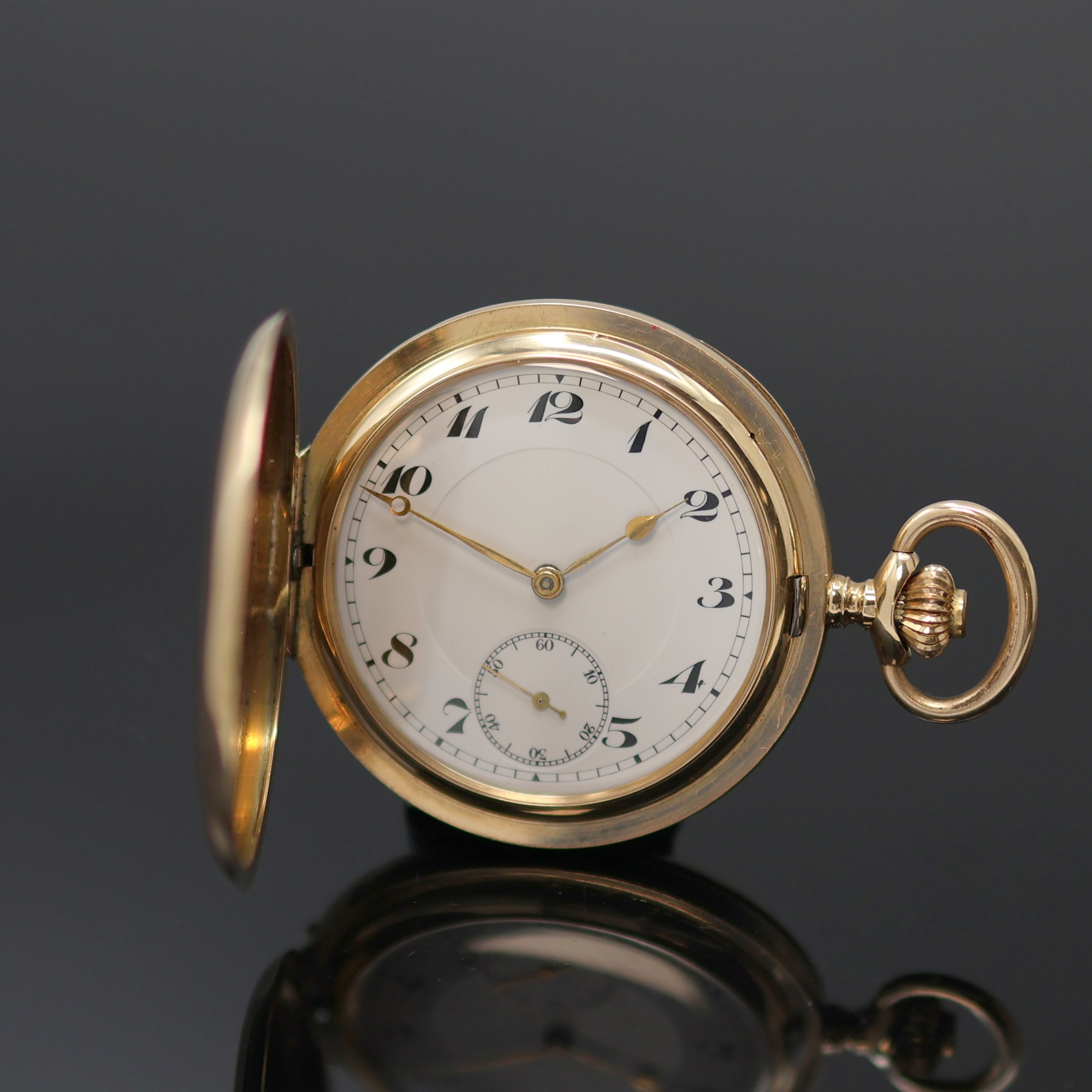 Image 27133311 - RECORD WATCH Herrensavonette in RoseG 585/000, Schweiz um 1915, glattes Geh. dell., ...