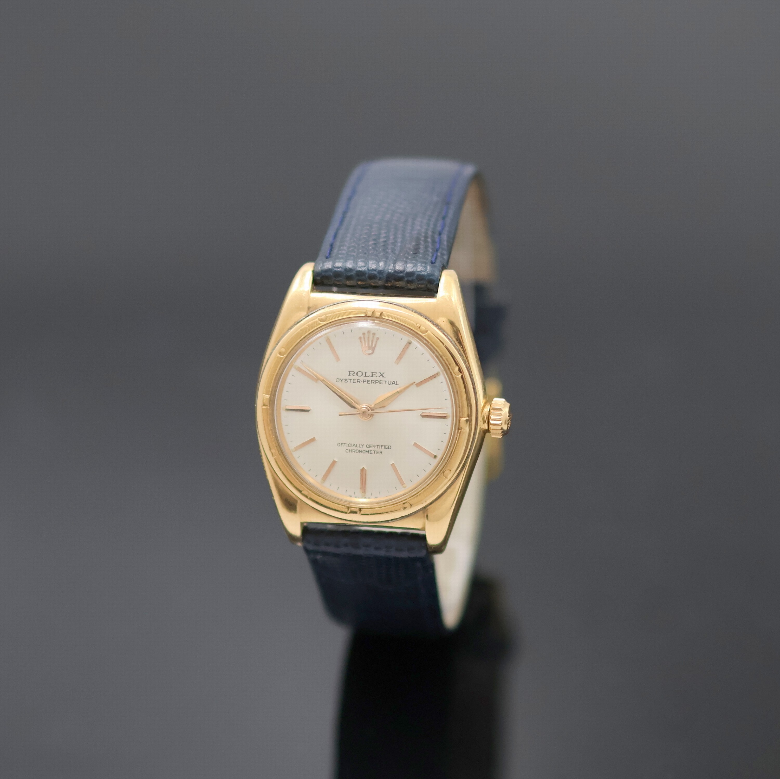 Image 27133336 - ROLEX Bubble-Back Armbanduhr in RoseG 750/000 Referenz 3372, Schweiz um 1945, Automatik, ...
