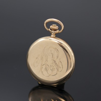 27133311b - RECORD WATCH Herrensavonette in RoseG 585/000, Schweiz um 1915, glattes Geh. dell., ...