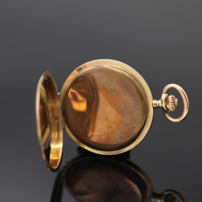27133311d - RECORD WATCH Herrensavonette in RoseG 585/000, Schweiz um 1915, glattes Geh. dell., ...