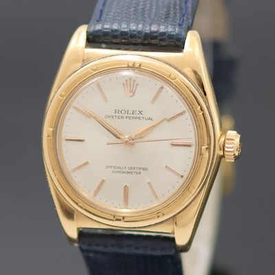 27133336a - ROLEX Bubble-Back Armbanduhr in RoseG 750/000 Referenz 3372, Schweiz um 1945, Automatik, ...
