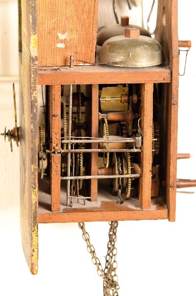 27133360a - Kapuziner-Automatenuhr, Schwarzwald, um 1800, Seltenes klassizistisch bemaltes ...