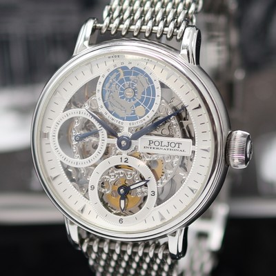 27133370a - POLJOT seltene, auf 300 Stück limitierte Armbanduhr Double Timer Globetrotter Referenz ...