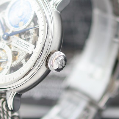 27133370c - POLJOT seltene, auf 300 Stück limitierte Armbanduhr Double Timer Globetrotter Referenz ...