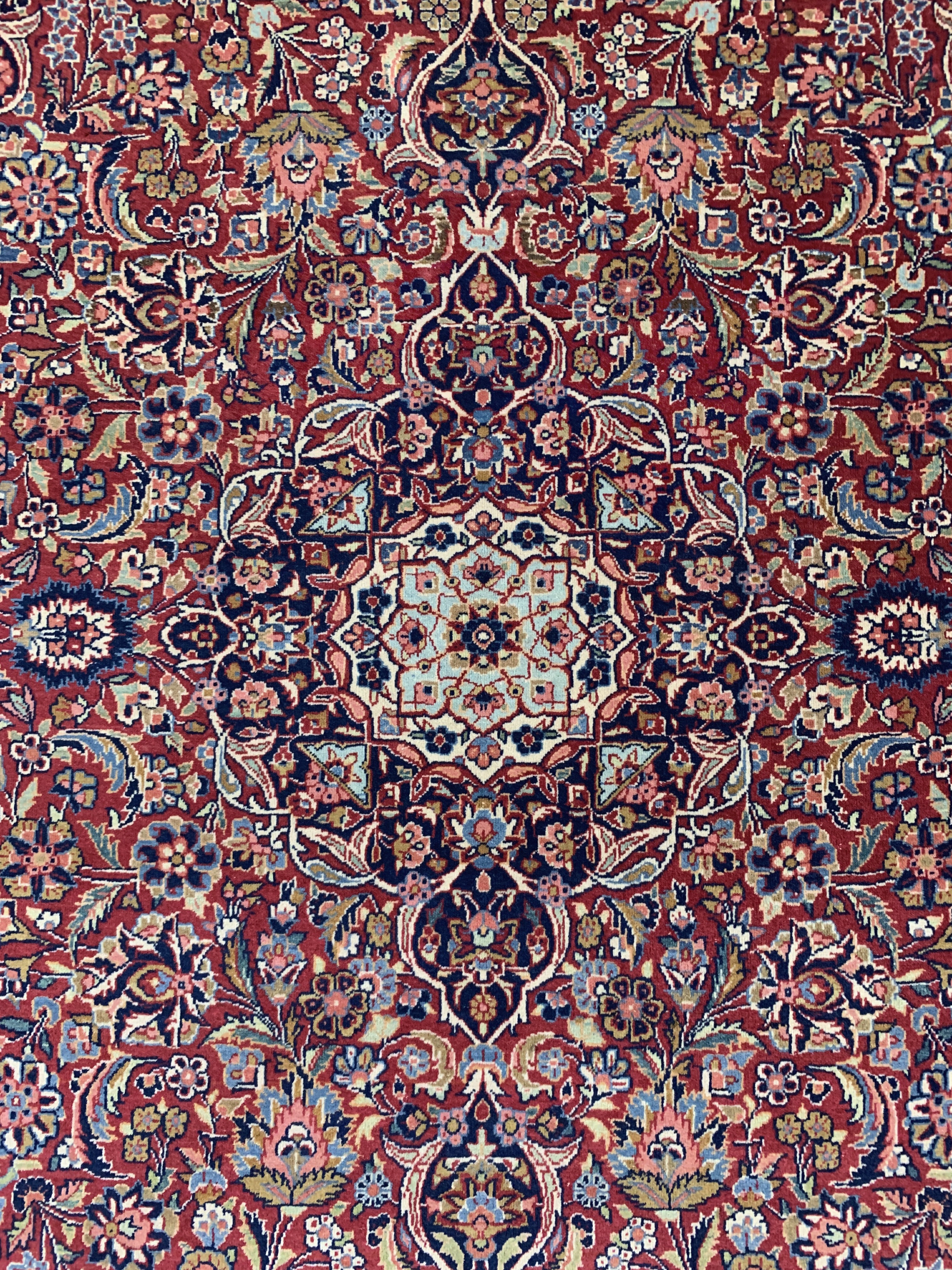 Detail c: Keschan Kork fein, Persien, Anfang 20.Jhd, Korkwolle auf Baumwolle, ca. 205 x 136 cm, EHZ: 2