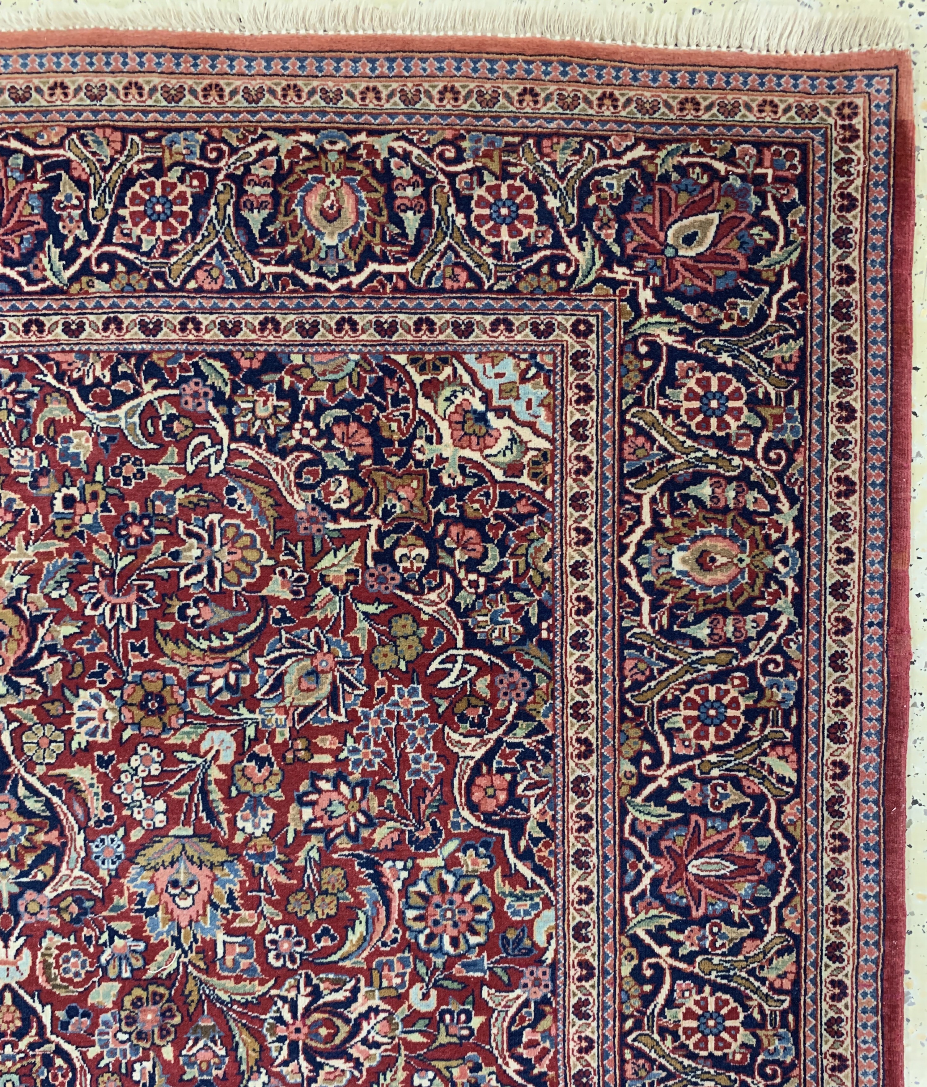 Detail e: Keschan Kork fein, Persien, Anfang 20.Jhd, Korkwolle auf Baumwolle, ca. 205 x 136 cm, EHZ: 2
