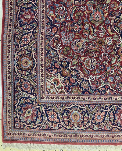 27133573b - Keschan Kork fein, Persien, Anfang 20.Jhd, Korkwolle auf Baumwolle, ca. 205 x 136 cm, ...