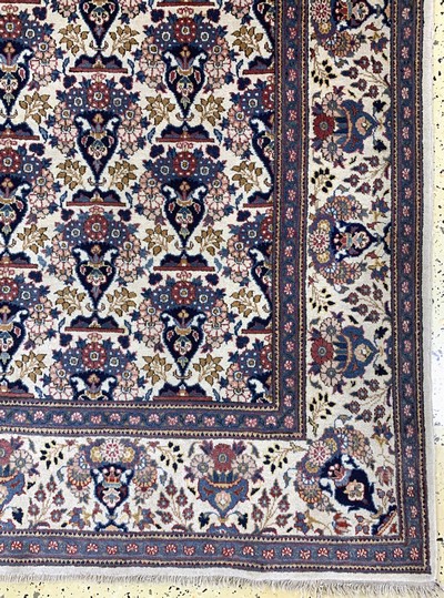 27133574a - Keschan Kork fein, Persien, Anfang 20.Jhd, Korkwolle auf Baumwolle, ca. 213 x 134 cm, ...