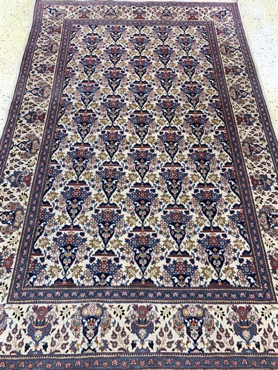 27133574f - Keschan Kork fein, Persien, Anfang 20.Jhd, Korkwolle auf Baumwolle, ca. 213 x 134 cm, ...
