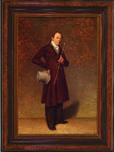 27133580k - Fritz Paulsen, 1838 Schwerin-1898 Berlin, Ganzporträt eines Herren mit Zylinder und ...