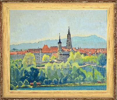 27133598k - Alexandre Benois di Stetto, 1896 St. Petersburg-1979 Genf, Ansicht von Bern, klassischer ...