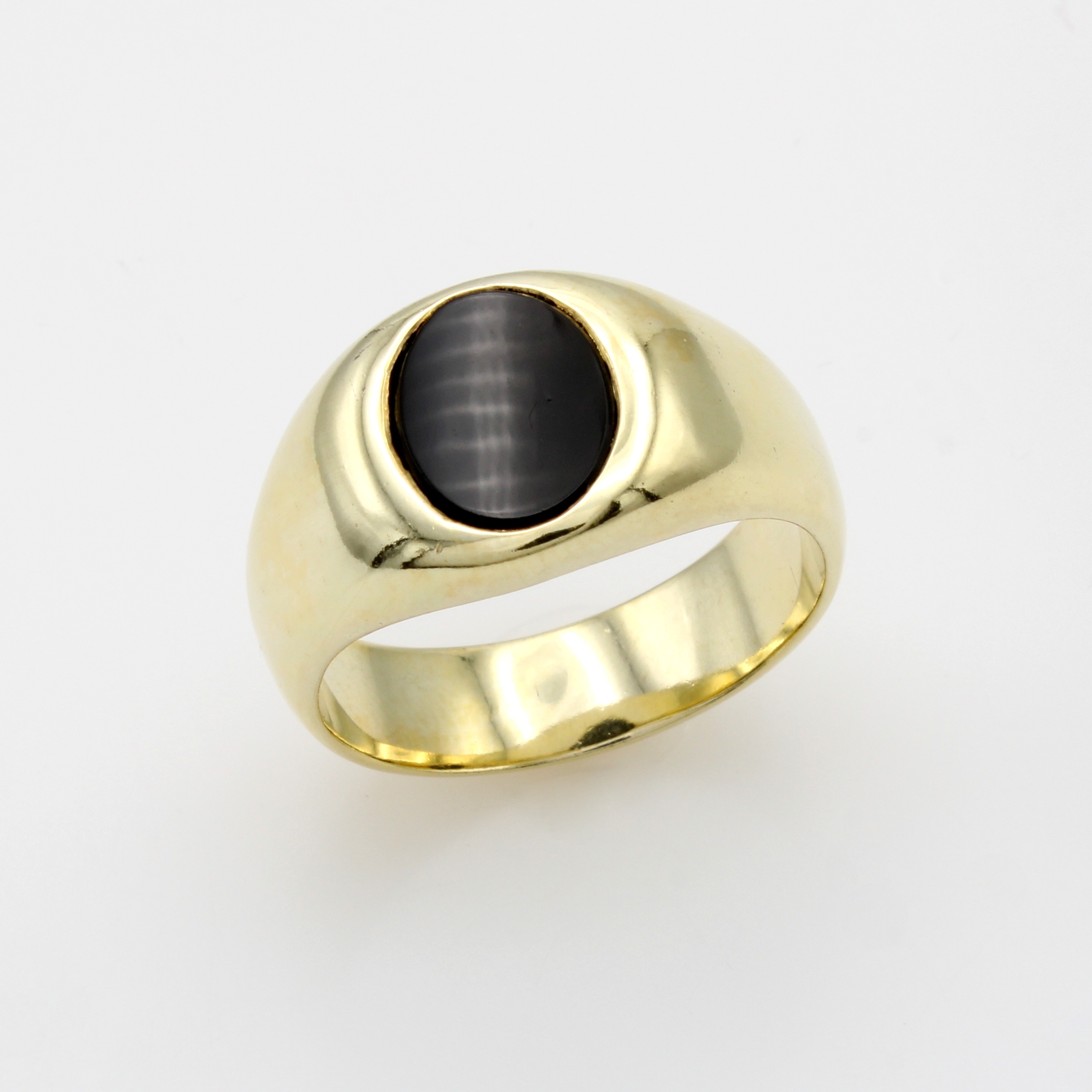 Image 27133892 - Ring mit Onyx, 925er Silber verg., ovale Onyxscheibe, RW ca. 60