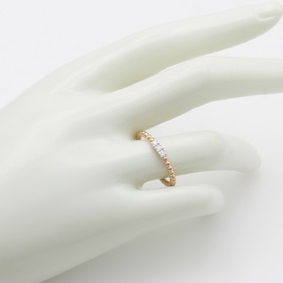 27133883a - Kugelring mit Brillanten, RG 585/000, 3 Brill. zus. ca. 0.10 ct Weiß/si, RW ca. 56 ...
