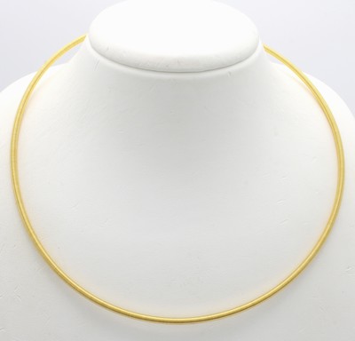 Image Halsreif, Edelstahl verg., Br. ca. 3 mm, Steckverschl., L. ca. 45 cm