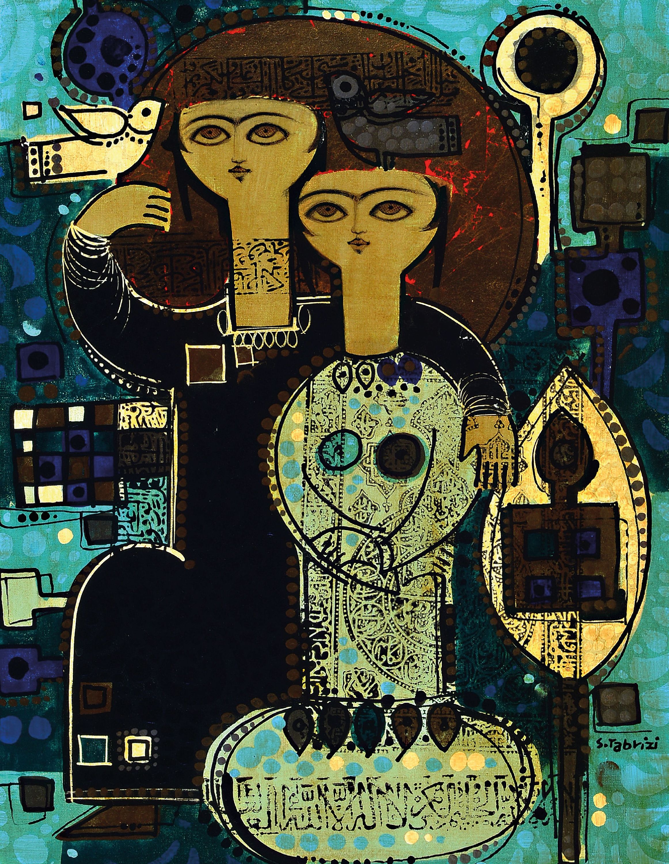 Image 27134031 - Sadegh Tabrizi, 1939 Teheran-2017 London, Paar, Öl/Lwd, rechts unten signiert, ca. ...
