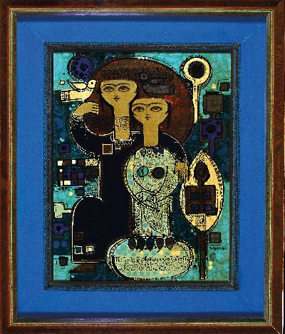27134031k - Sadegh Tabrizi, 1939 Teheran-2017 London, Paar, Öl/Lwd, rechts unten signiert, ca. ...