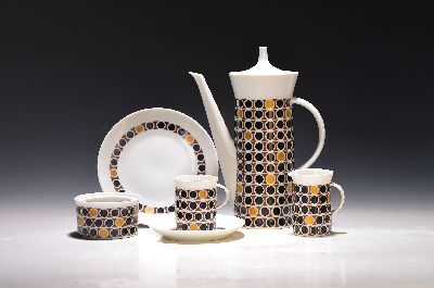 Image Mocha or Espresso service for 6 people, Rosenthal, form Berlin, stock exchange decor, ...