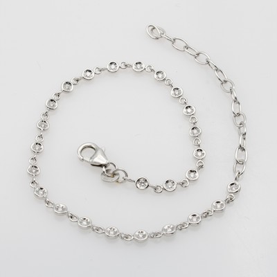 27134248a - Armband mit Brillanten, WG 585/000, Brill. in Spiegelfassungen zus. ca. 0.25 ct ...