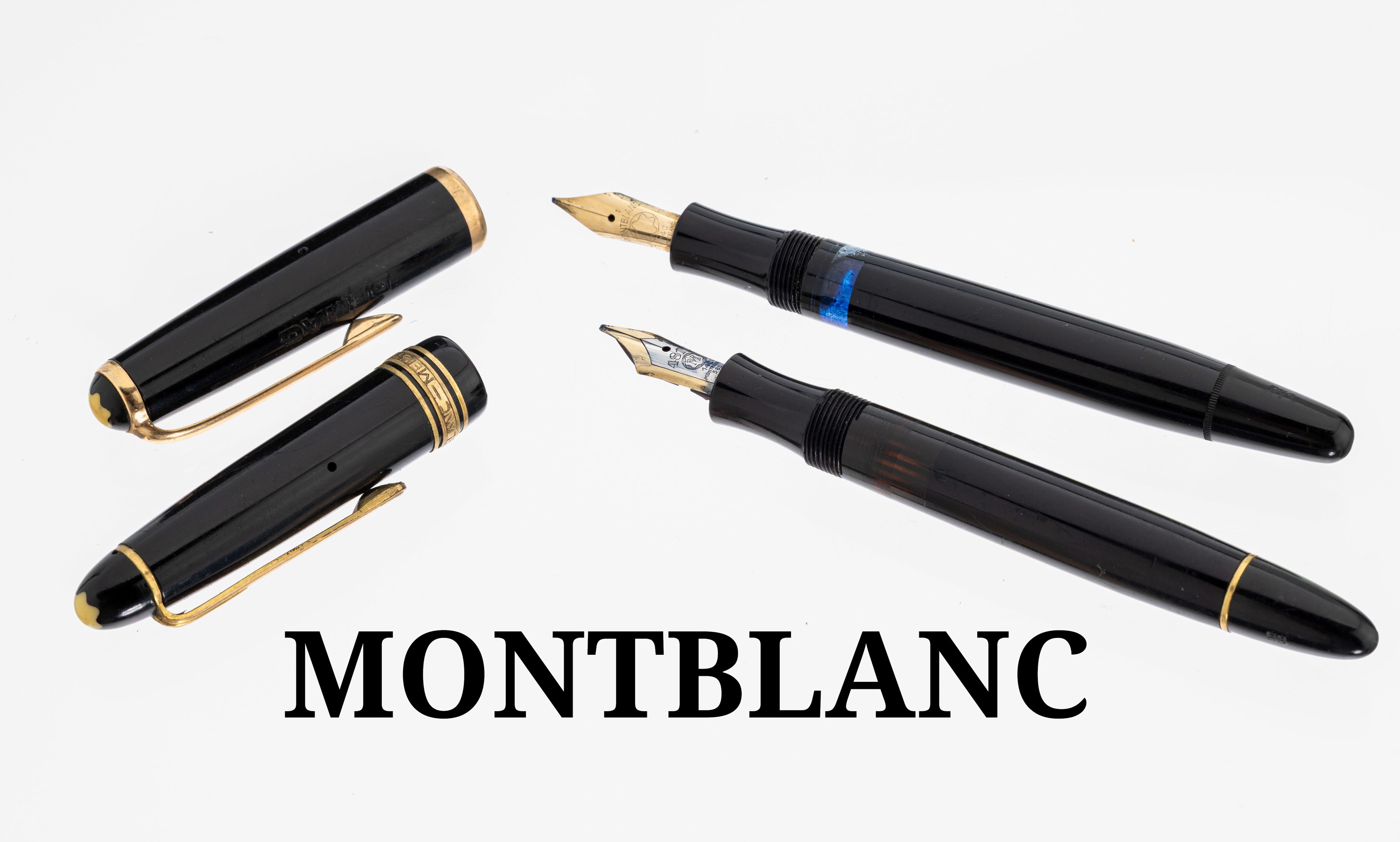 Image 27134508 - MONTBLANC Schreibset, best. aus: 1 Füller, Meisterstückserie, Feder GG/WG 585/000, ...