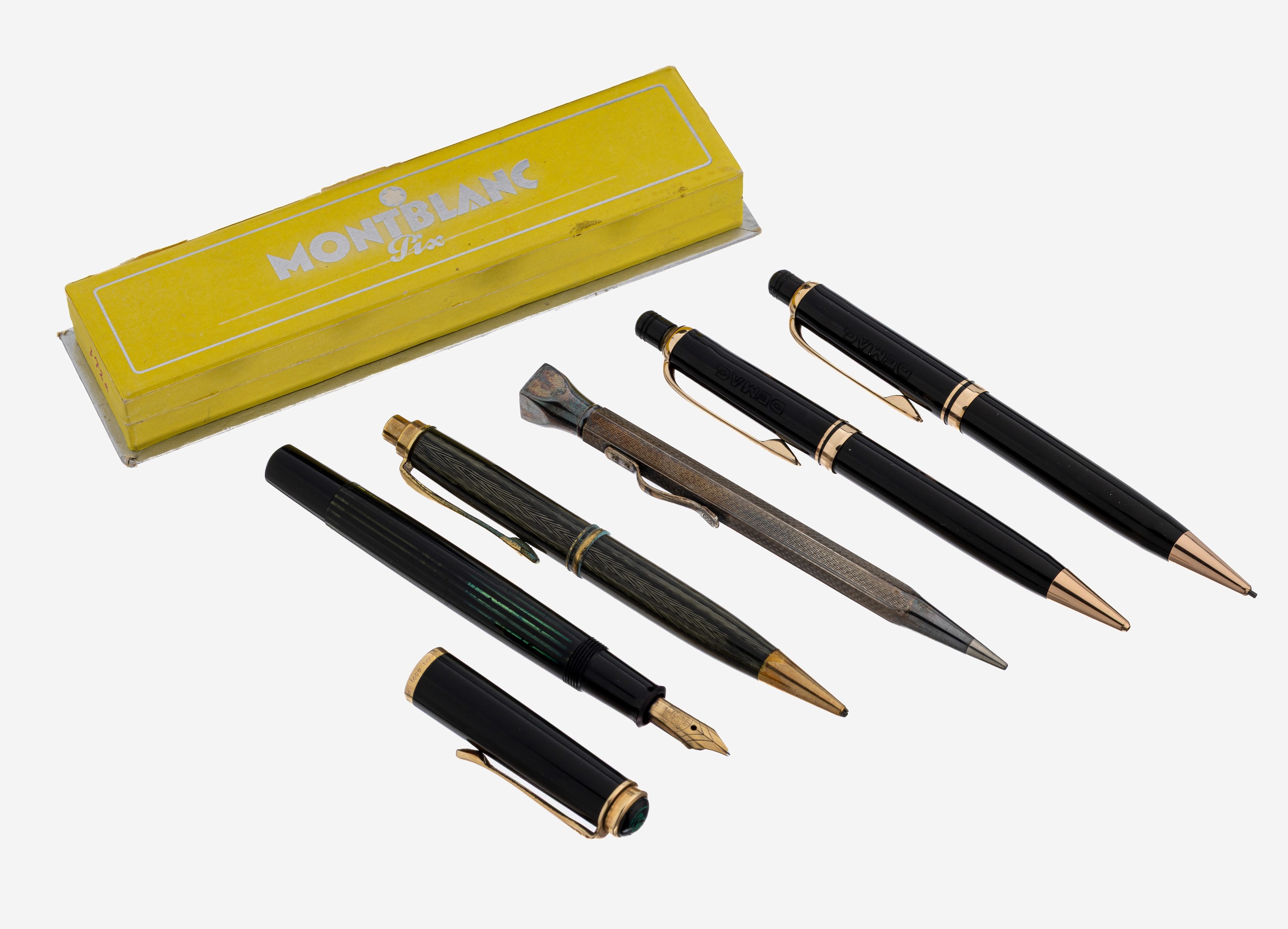 Image 27134512 - Konvolut 14 diverse Schreibgeräte, best. aus: 4 x Druckbleistift, MONTBLANC Pix-Serie, ...