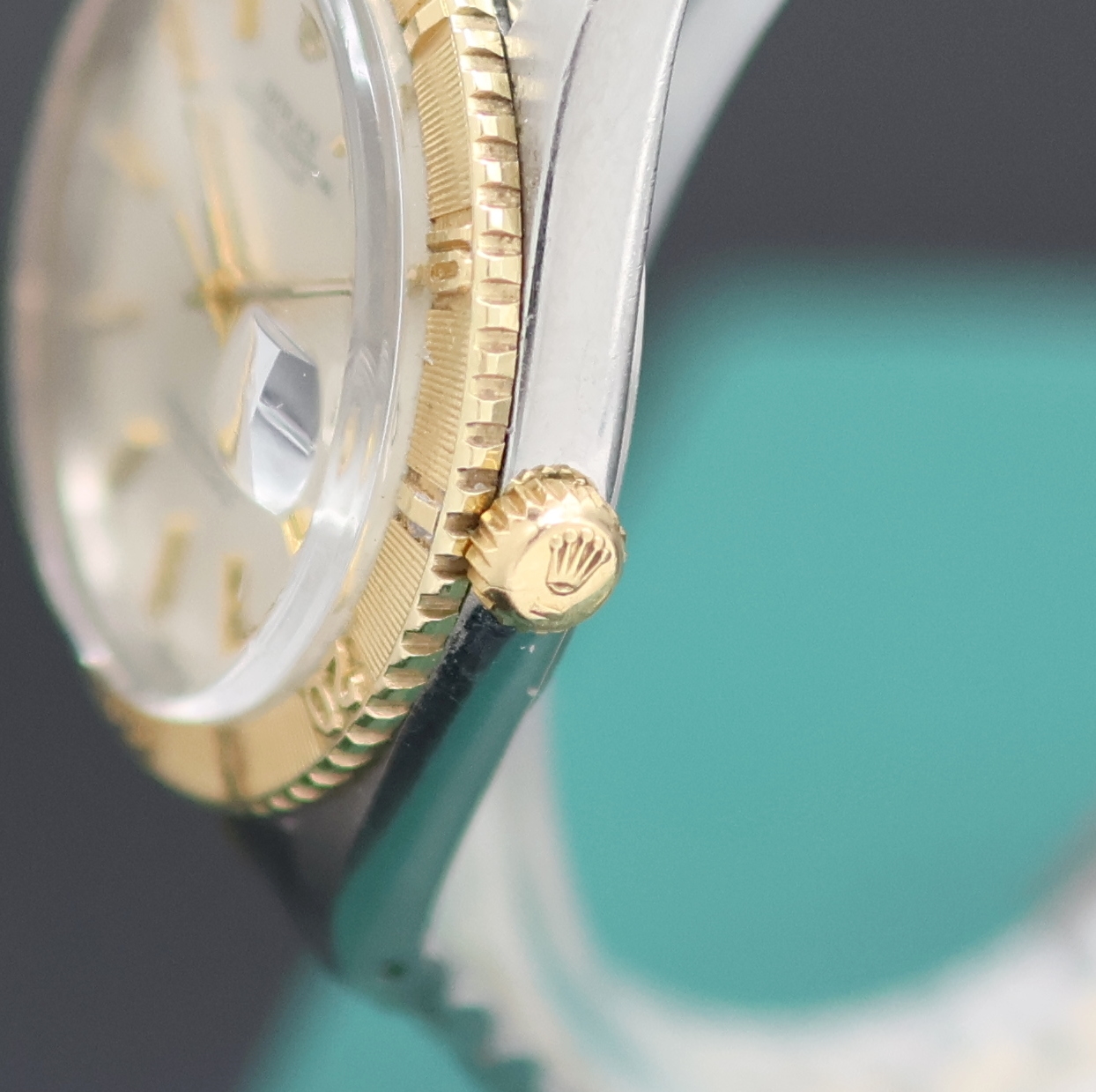 Detail c: ROLEX Oyster Perpetual Datejust Turn-O-Graph sogenannt Thunderbird Referenz 1625, Schweiz I. Quartal 1971, Automatik, Edelstahl/Gold komb. inkl. ...