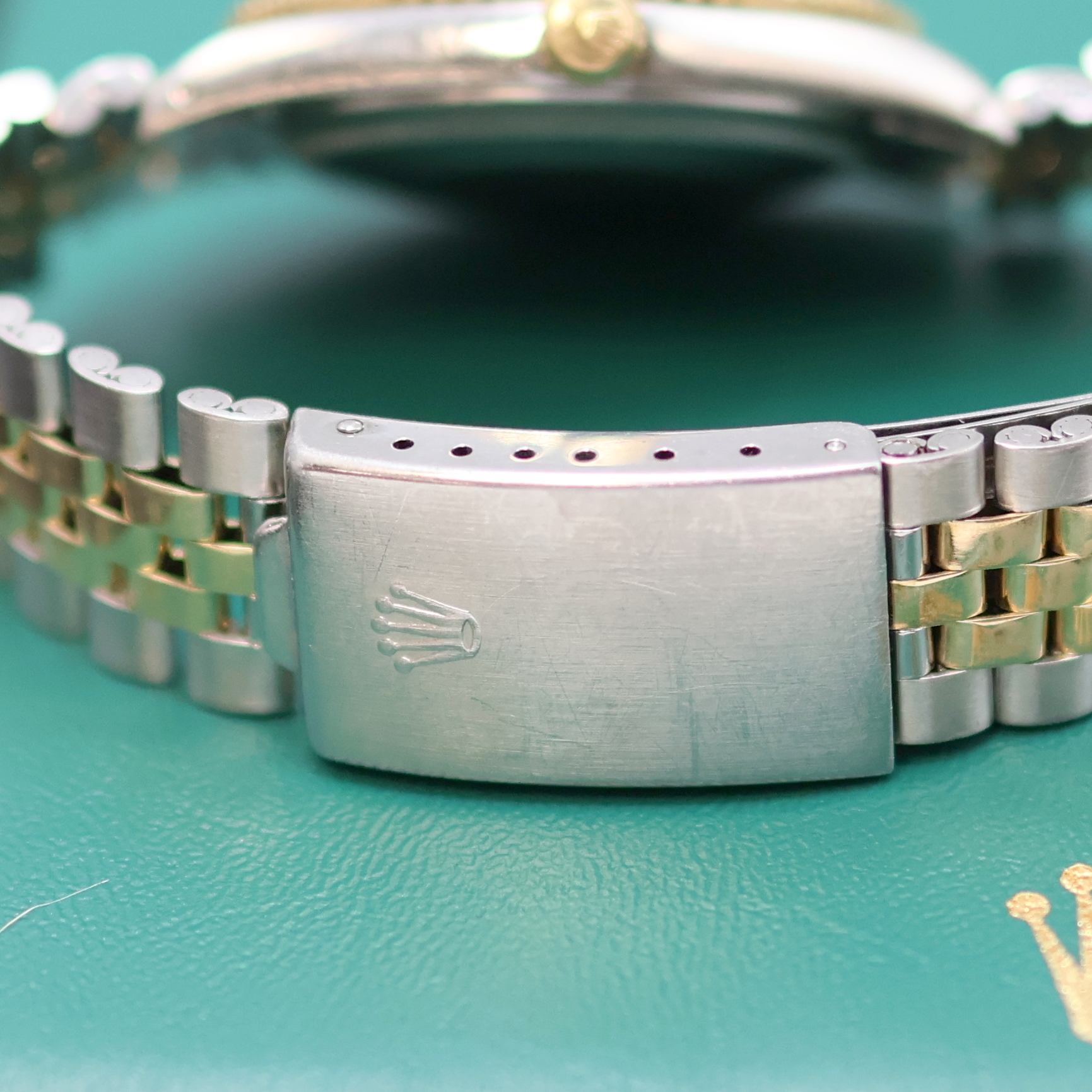 Detail d: ROLEX Oyster Perpetual Datejust Turn-O-Graph sogenannt Thunderbird Referenz 1625, Schweiz I. Quartal 1971, Automatik, Edelstahl/Gold komb. inkl. ...