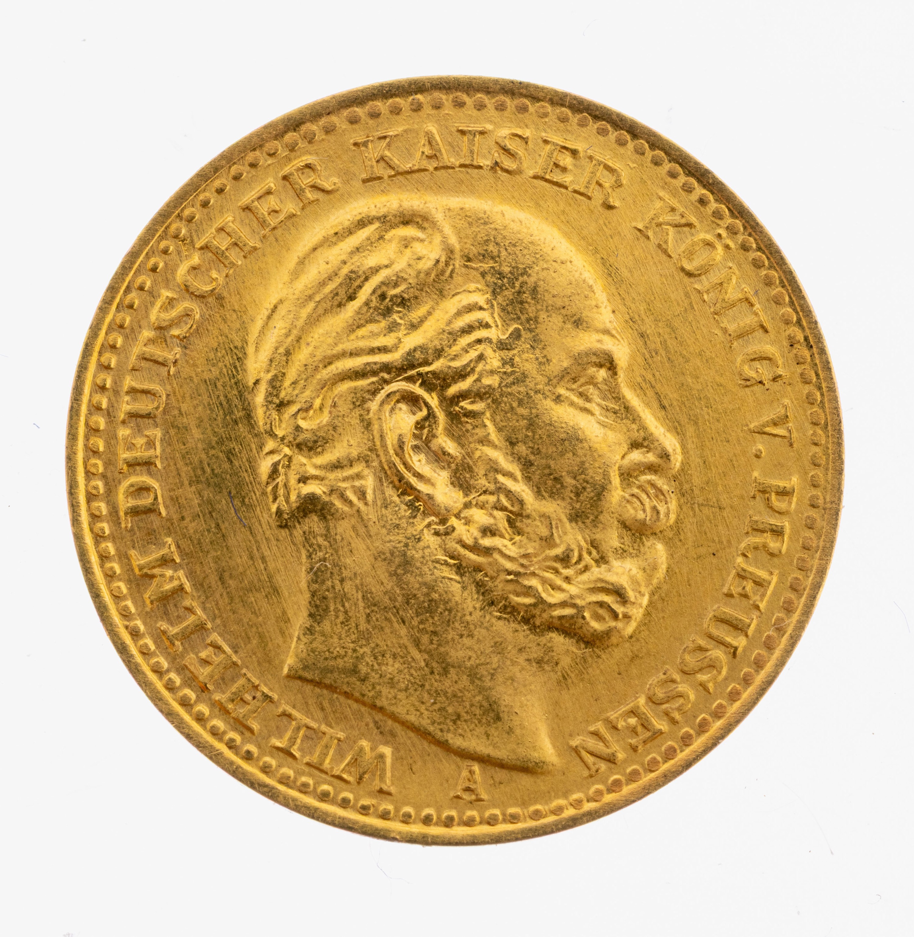 Image 27134562 - 5 Mark Goldmünze, Deutsches Reich, 1887, Wilhelm Deutscher Kaiser König von Preußen, ...