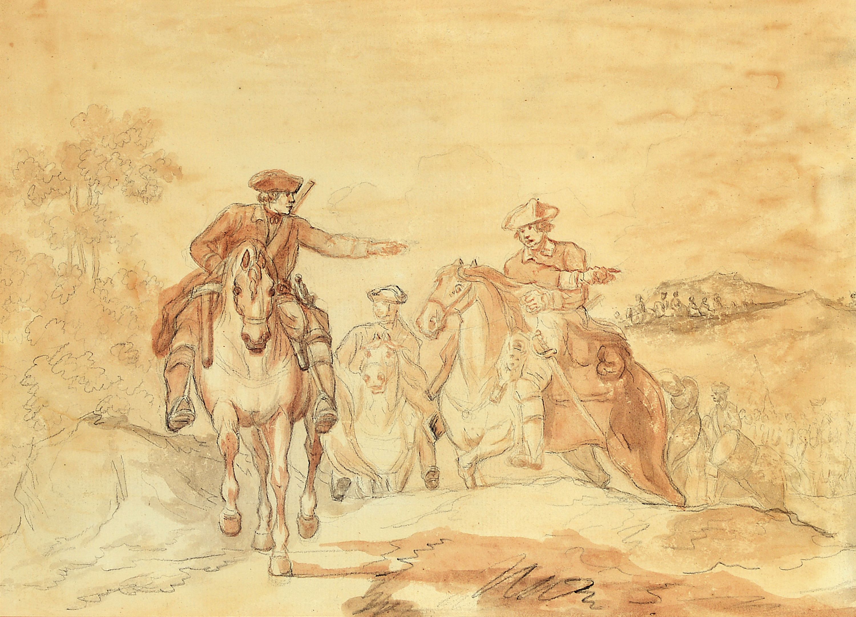 Image 27134571 - Unbekannter Künstler, wohl Frankreich, um 1800, zwei Bleistiftzeichnungen auf Papier, ...