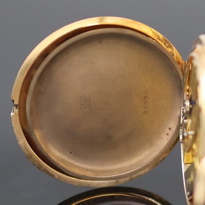 27134546g - J. ASSMANN Glashütte Herrensavonette in GG 585/000, Deutschland um 1915, glattes Geh., ...