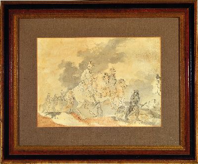 27134571l - Unbekannter Künstler, wohl Frankreich, um 1800, zwei Bleistiftzeichnungen auf Papier, ...