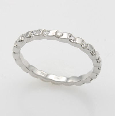 Image Memoryring mit Brillanten, WG 750/000, rundum bes. m. Brill. zus. ca. 0.50 ct Weiß/si, ...