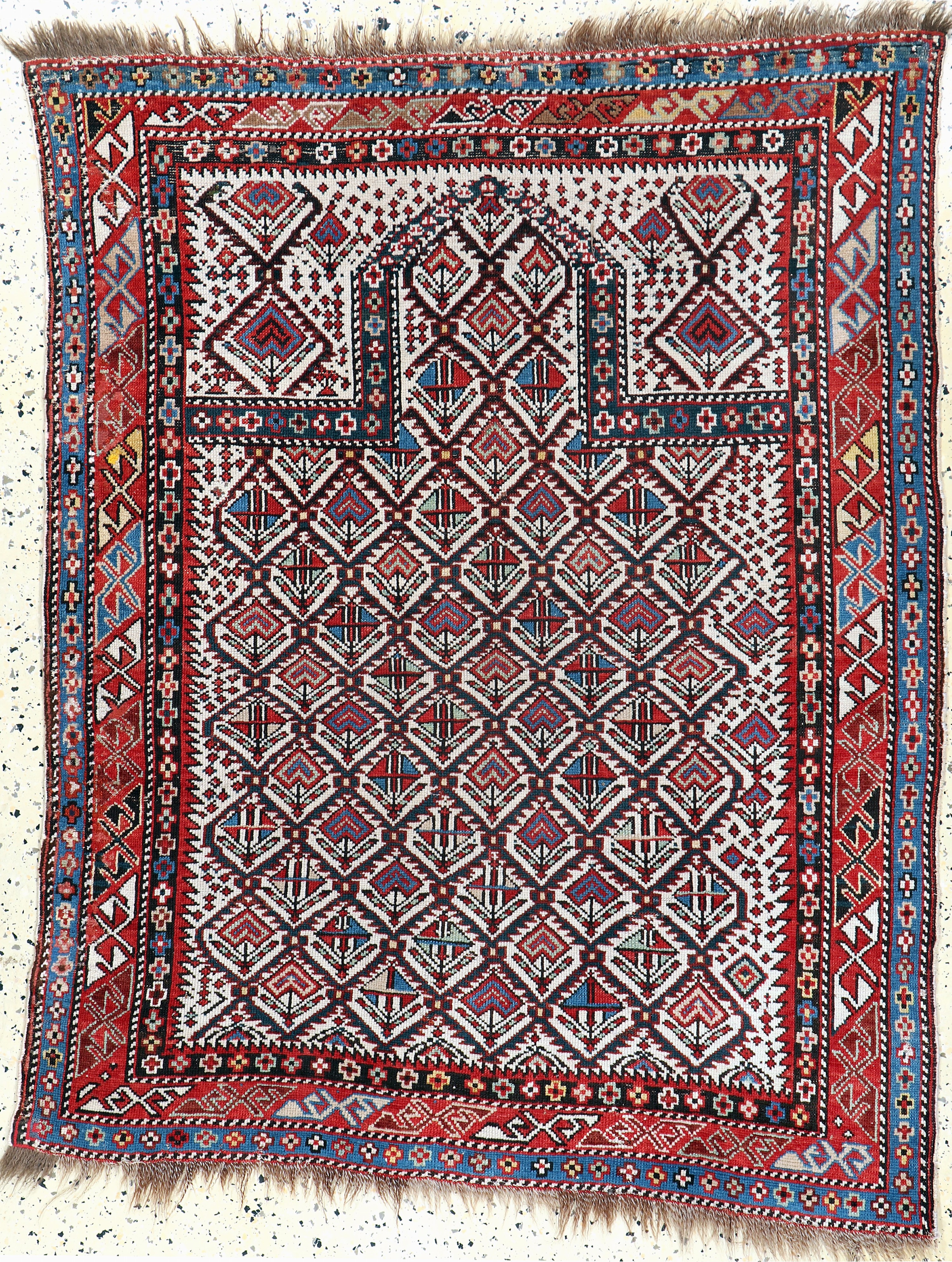 Image 27134986 - ´Dagestan´Gebetsteppich anti, Kaukasus, 19.Jhd, Wolle auf Wolle, ca. 144 x 110 cm, EHZ: ...