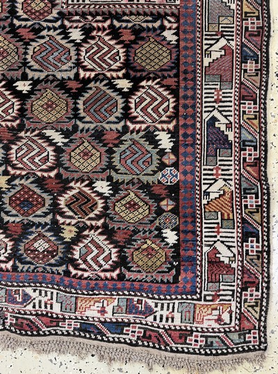 27134985b - ´Marasali´Gebetsteppich antik, Kaukasus, 19.Jhd, Wolle auf Wolle, ca. 130 x 125 cm, ...