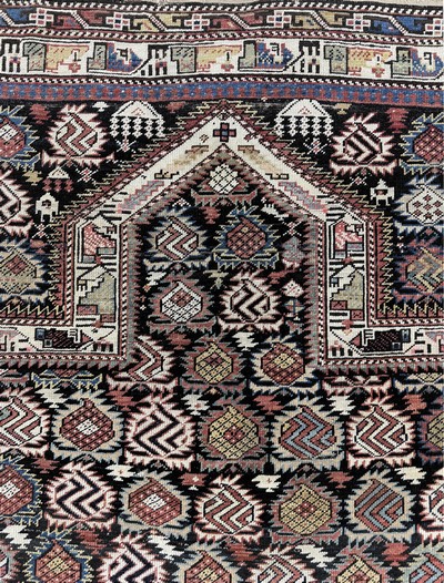27134985d - ´Marasali´Gebetsteppich antik, Kaukasus, 19.Jhd, Wolle auf Wolle, ca. 130 x 125 cm, ...