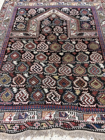 27134985e - ´Marasali´Gebetsteppich antik, Kaukasus, 19.Jhd, Wolle auf Wolle, ca. 130 x 125 cm, ...