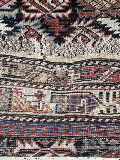 27134985f - ´Marasali´Gebetsteppich antik, Kaukasus, 19.Jhd, Wolle auf Wolle, ca. 130 x 125 cm, ...