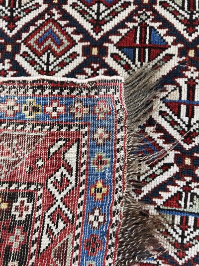 27134986g - ´Dagestan´Gebetsteppich anti, Kaukasus, 19.Jhd, Wolle auf Wolle, ca. 144 x 110 cm, EHZ: ...
