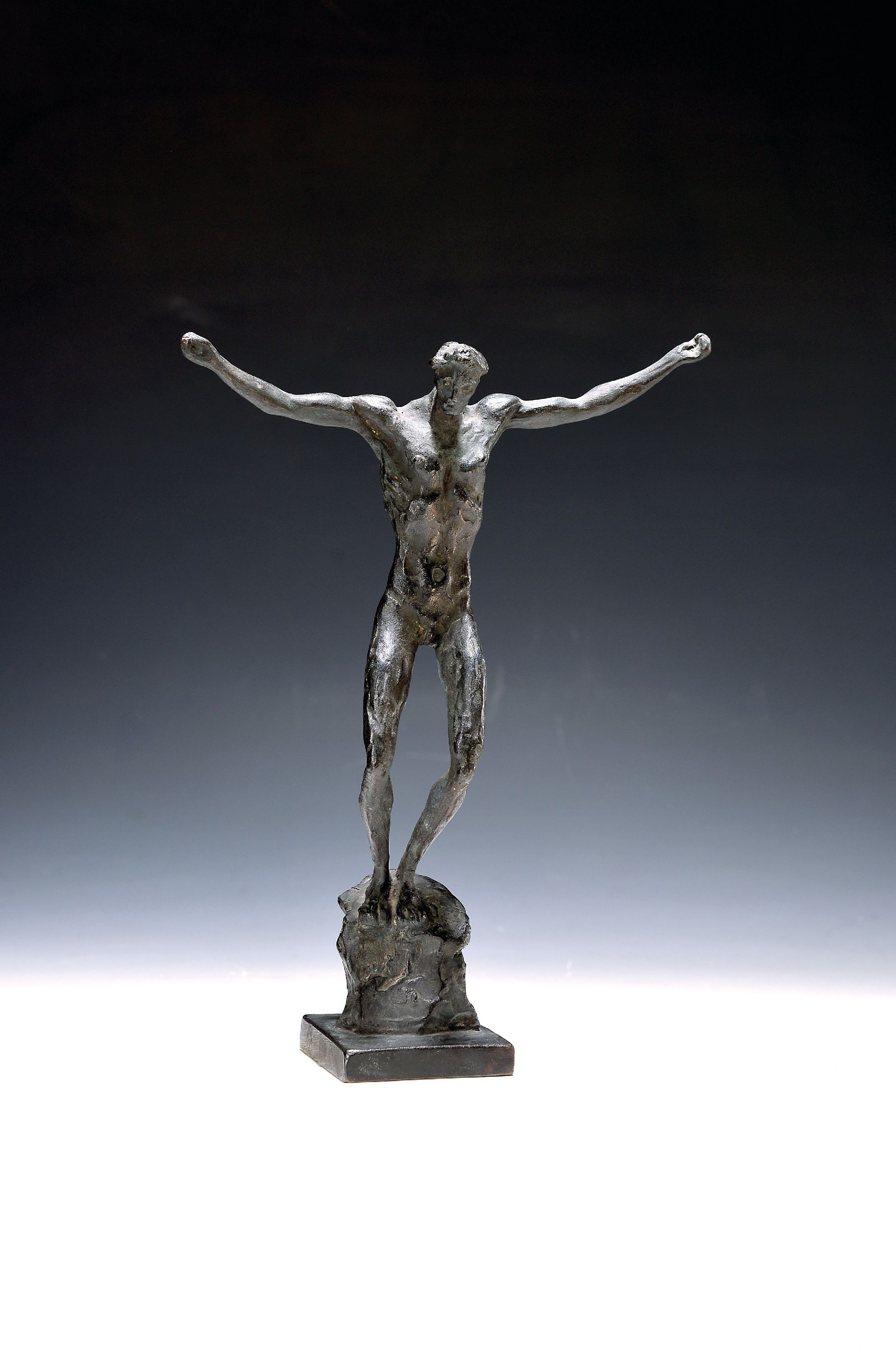 Image 27135096 - Arno Breker, 1900 Elberfeld - 1991 Düsseldorf, Bronzefigur, ´Ecce Homo´, rückseitig ...