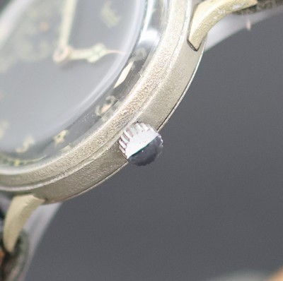 27135009c - HANHART rare, military wristwatch, Germany around 1940, chromed case, snap on stainless ...