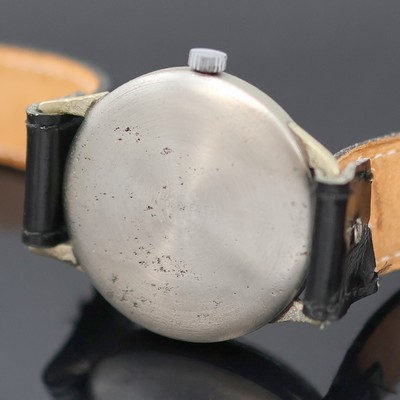 27135009d - HANHART rare, military wristwatch, Germany around 1940, chromed case, snap on stainless ...