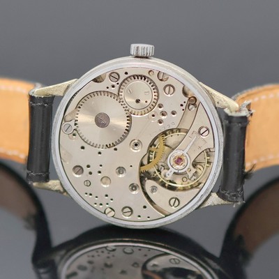 27135009e - HANHART rare, military wristwatch, Germany around 1940, chromed case, snap on stainless ...