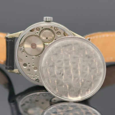 27135009f - HANHART rare, military wristwatch, Germany around 1940, chromed case, snap on stainless ...