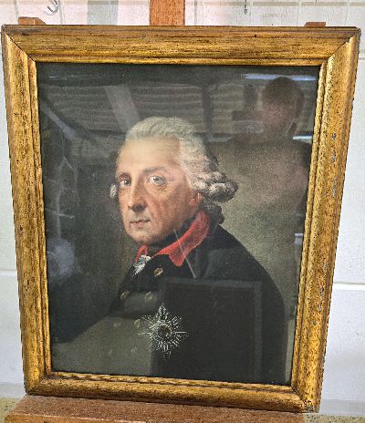 Image Portrait of Frederick the Great, King of Prussia, print after Anton Graff, under ...