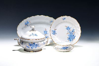 Image Dinner service, Hutschenreuther, 20th century, for 12 people, porcelain, Dresden model, ...